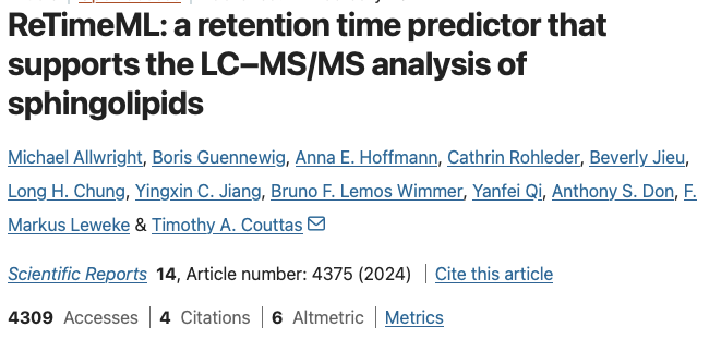 Retention Time Predictor
